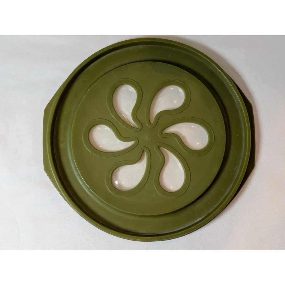 Vintage Rubbermaid Servin Saver Bowls Harvest Gold Avocado Green Daisy Lids 2pc